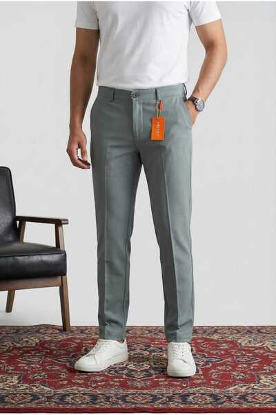 hello7 Men's Gray Quality Lycra Italian Cut Stylish and Comfortable Trousers Suitable for Every Occasion