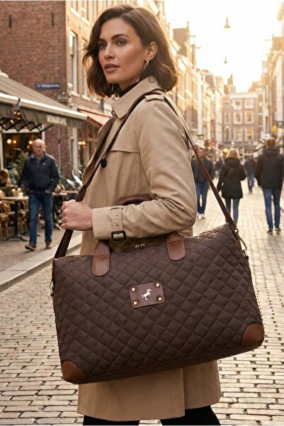 Fiyaka Mia Mi Polo 1203E Large Hand Luggage Suitcase Travel Holiday Bag Brown