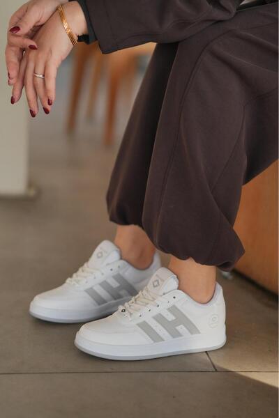 SOLAZER Pantofi albi pentru femei - Pantofi sport casual 037