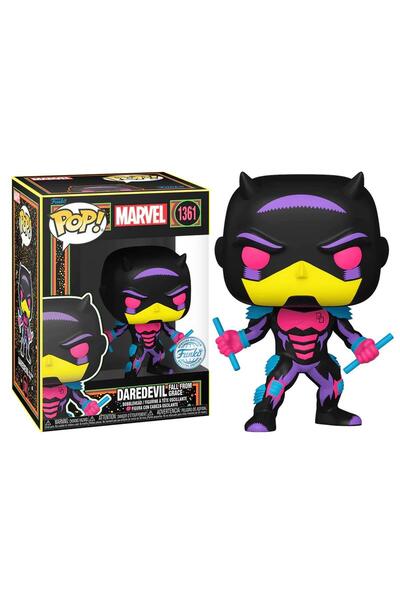 Funko بوب مارفل دارديفيل فول فروم جريس بلاك لايت إصدار خاص رقم: 1361 رأس هزاز