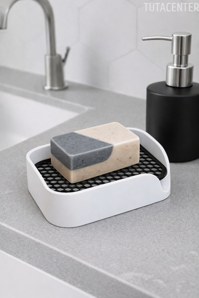 TUTACENTER Minimalist Tahliyeli Modern Katı Sabunluk