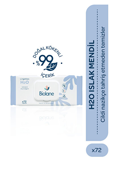 Biolane مناديل H2O 72 منديل