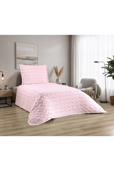 diabella Cuvertură de pat de o persoană cu model în zig-zag, 2 piese