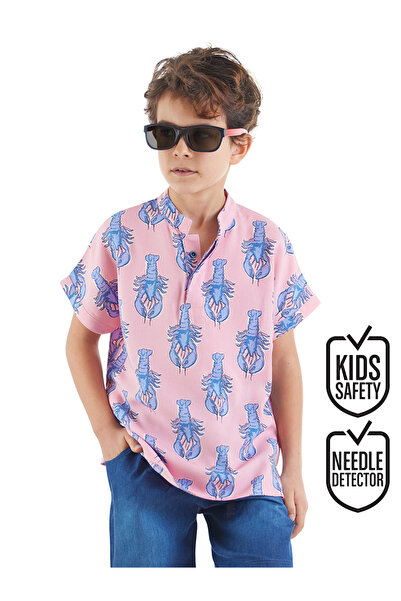 MSHB&G Καλοκαιρινό πουκάμισο Lobster Boy's Pink κοντομάνικο