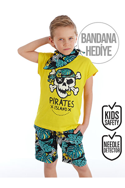 MSHB&G Hawaii Boy T-shirt Shorts Bandana Set