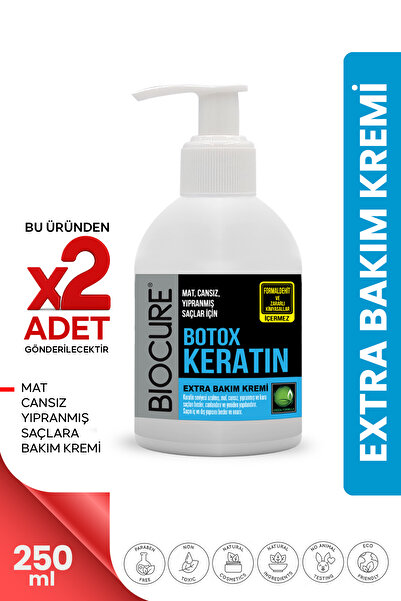 Biocure Botoks Keratin Extra Saç Bakım Kremi Hair Botox / Onarıcı, Yapılandır...