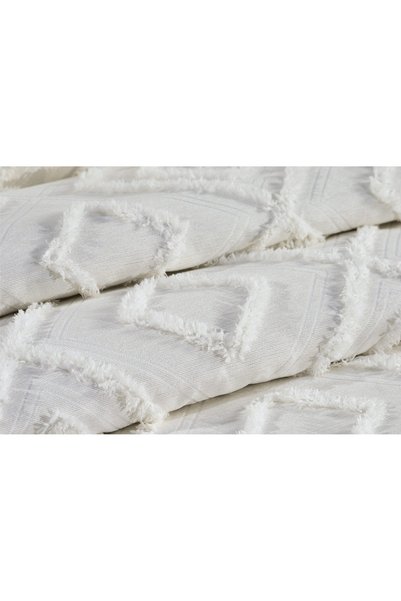 d'niss home touch of nature in your home İskandinav Jasmin 3 Parça Çift Kişilik Yatak Örtüsü