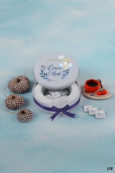 KAKAO AĞACI 100 ADET ÇERÇEVELİ BALONLU FİL ERKEK BEBEK ÇİKOLATASI