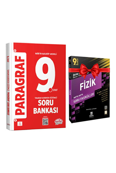 Editör Yayınevi MEB Maarif Modeli 9. Sınıf Paragraf Soru Bankası+Fizik Soru F...