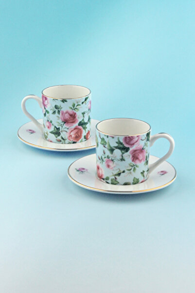 Bursa Porselen Dekor Blue Ivy Gold - طقم فناجين قهوة لشخصين