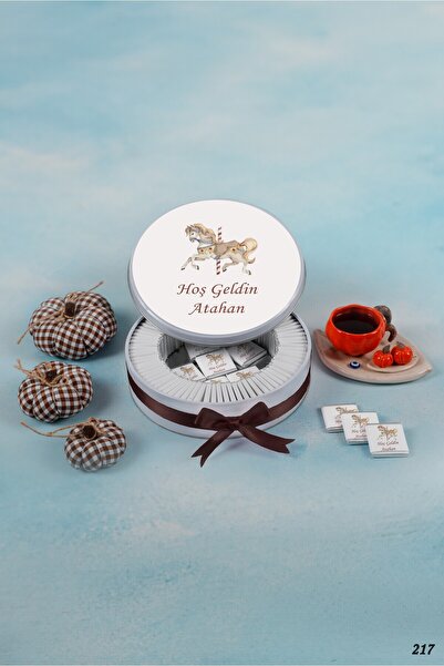 KAKAO AĞACI 48 ADET AT DESENLİ ERKEK BEBEK ÇİKOLATASI