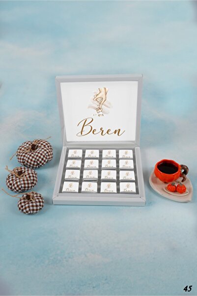 KAKAO AĞACI 48 Adet Karton Kutuda Kız Bebek Çikolatası