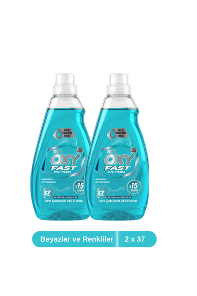 MR.OXY Mr. Oxy Fast Hızlı Yıkama Sıvı Çamaşır Deterjanı Beyazlar&Renkliler İkili