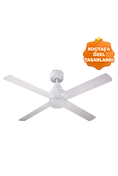 KOÇTAŞ Burbank 132 cm Beyaz Tavan Vantilatörü 4 Kanat