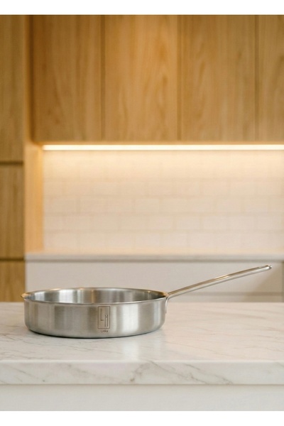 LinkaHome Stainless Steel Saucepan Pan Presentation Breakfast 18-cm