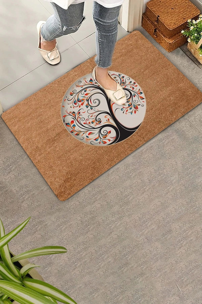 Valerine Life سجادة باب أمامية بتصميم شجرة الرغبات مقاس 45 × 70 سم