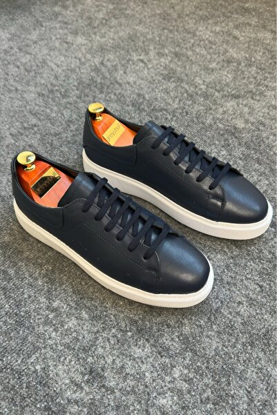 Greyybull Shoes Adidași pentru bărbați din piele albastru închis - pantofi sp...