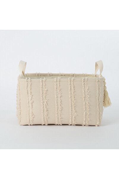 KOÇTAŞ Püsküllü Renkli Kumaş Sepet L