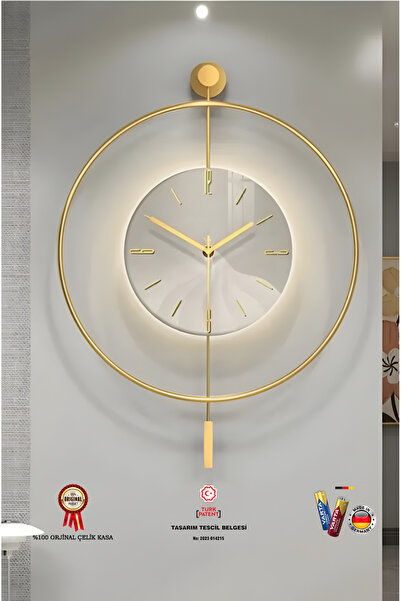 MetaQuartz Aksesuar Timelles Kristal (Özel Seri-Quartz Mekanizmalı) Ledli Duvar Saati