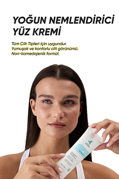 WIWIFY Su Bazlı Yoğun Nemlendirici Yüz Kremi 100 ml Tüm Cilt Tipleri 24 Saat Etkili