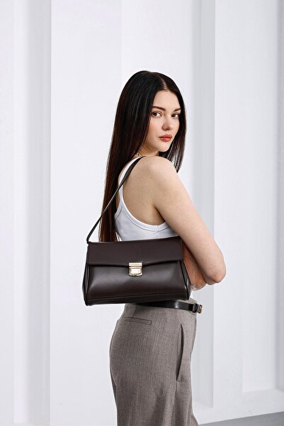 Shule Bags حقيبة لورين سيتي باجيت باللون البني