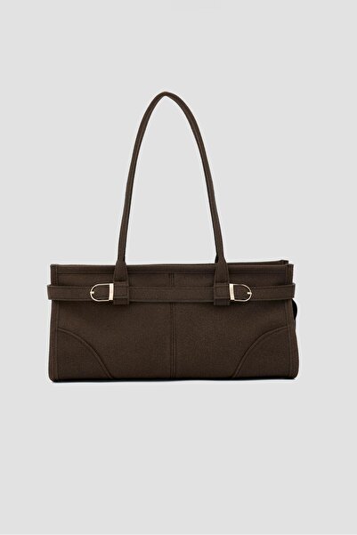 Shule Bags Enyola Vintage Süet Çanta Kahve