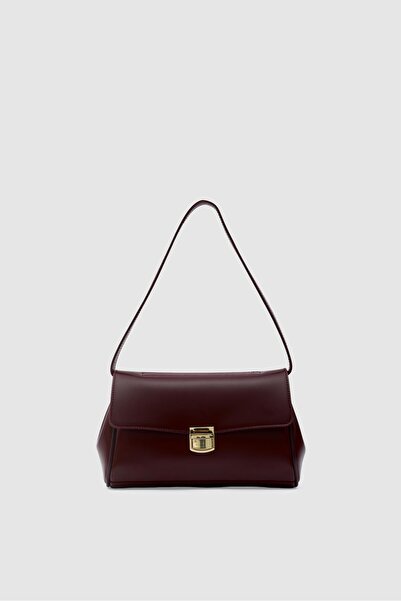 Shule Bags Lauren City Baguette Bag Burgundy
