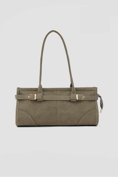 Shule Bags Enyola Vintage Süet Çanta Vizon