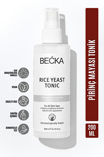 BECKA Pirinç Mayası Tonik Aydınlatıcı ve Leke Karşıtı Beyazlatıcı Tonik 200 ml