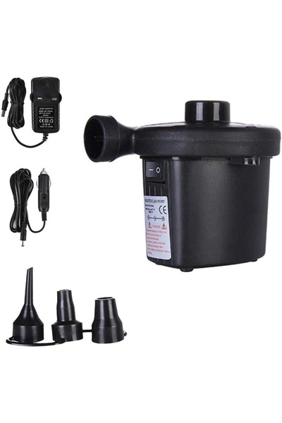 Primo Plus مضخة هواء كهربائية قابلة للنفخ باللون الأسود