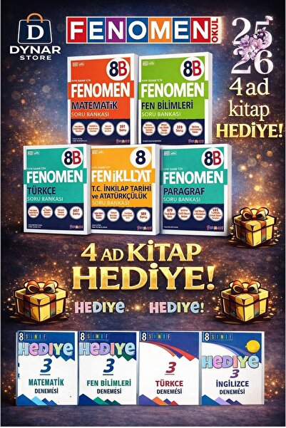 Gama Yayınları Gama 8. Sınıf Lgs Fenomen Soru Seti Tam Set Kitap Yeni 2026