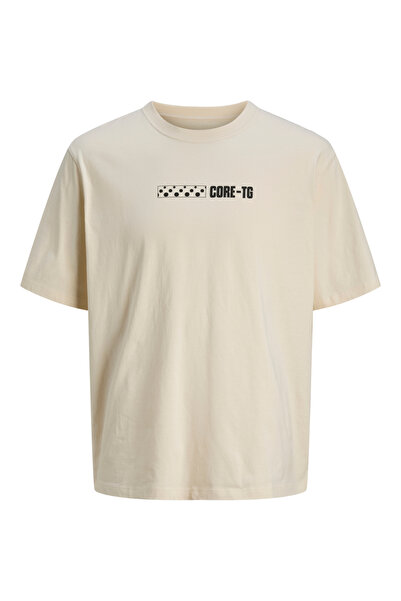 Jack & Jones Ανδρικό μπλουζάκι Jack&Jones 12269989 JCOFLASH TEE SS CREW μπεζ