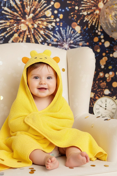 Miespiga 100% Cotton Cat Towel Swaddle Yellow (75X75 cm)