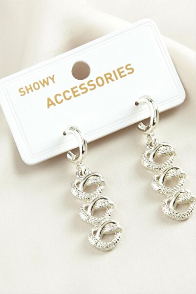 ZERO LAND MTXDPN كاردي تريند ميتال (155651) أقراط - لون فضي