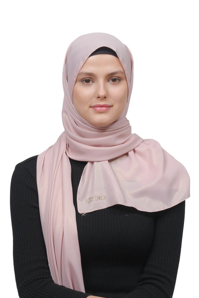 Altobeh Rochie de seara cu stralucire sifon sal-roz deschis