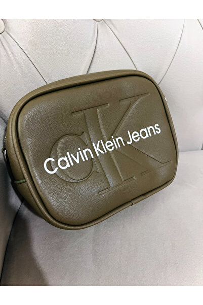 MyleeButik Kadın Haki Sculpted Camera Omuz Çapraz Çanta