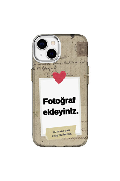 Turkuaz Iphone 15 Uyumlu Kişiselleştirilebilir Tasarimli Lüks Silikon Kilif