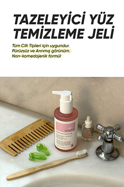 WIWIFY Arındırıcı, Tazeleyici Yüz Temizleme Jeli (Aloe Vera Ve Papatya Özlü + Hyaluronic Acid)