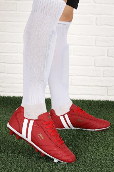 Jump 13256 حذاء كرة قدم للرجال باللون الأحمر والأبيض