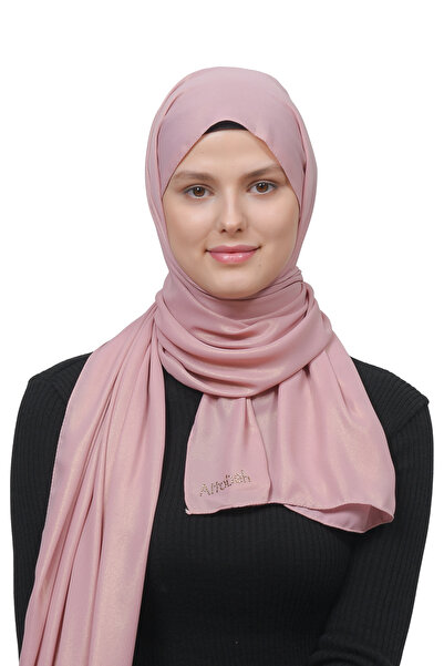 Altobeh Блискучий вечірній шарф з шифону - темно-рожевий