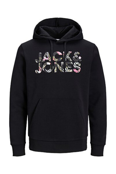 Jack & Jones Jack&Jones 12250682 JJEJEFF CROP LOGO SWEAT Erkek Siyah