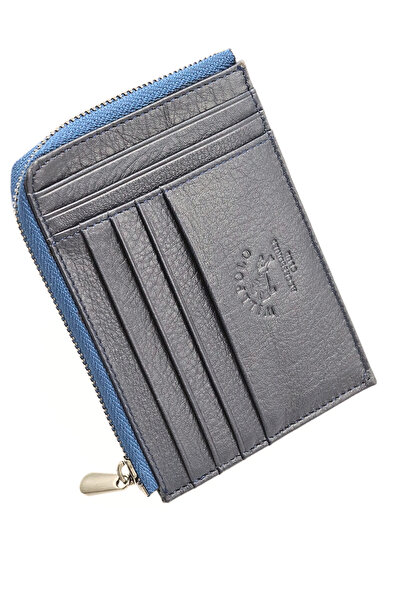 willpolo محفظة نسائية من الجلد الطبيعي كبيرة الحجم - حامل بطاقات، حجرة بسحاب