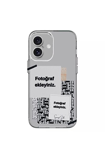 Turkuaz Iphone 16 Uyumlu Kişiselleştirilebilir Tasarimli Lüks Silikon Kilif