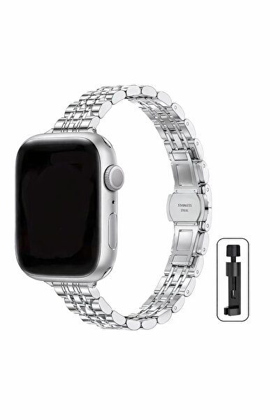 Alstrap Watch 10 42mm 6 7 8 9 Se Uyumlu 38/40/41 Mm Paslanmaz Çelik Ince Kesi...