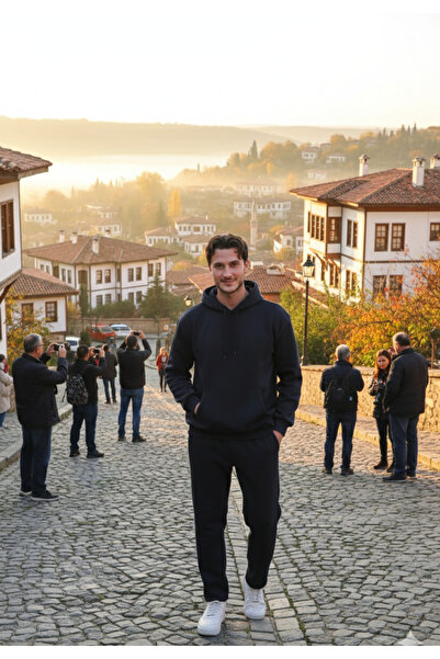 L-KOM Ανδρικό σετ αθλητικών φορμών με 3-σκέλη βαμβακερή εσωτερική επένδυση - ...