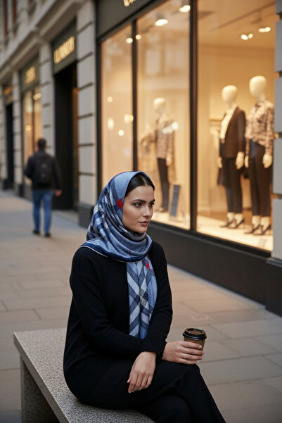 Onur وشاح - وشاح ناعم منقوش من القطن للنساء