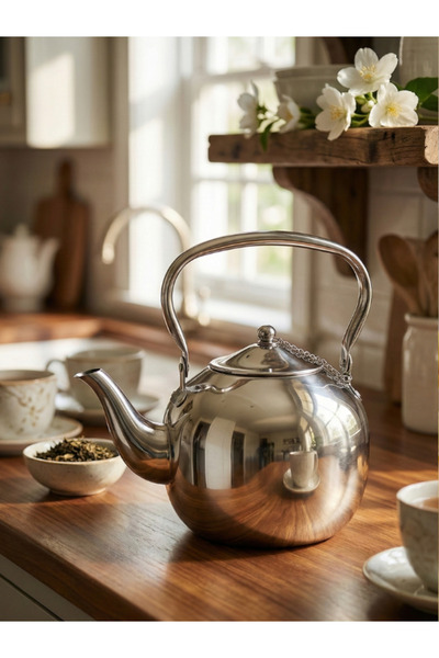 SQUALO إبريق ستانلس ستيل – سعة 2 لتر – عملي للتسخين وتقديم القهوة والشاي