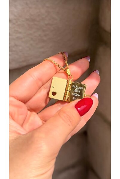 TAŞ DEVRİ HEDİYELİK Kişiye Özel Kitap Kolye - İsimli Kolye Nostalji