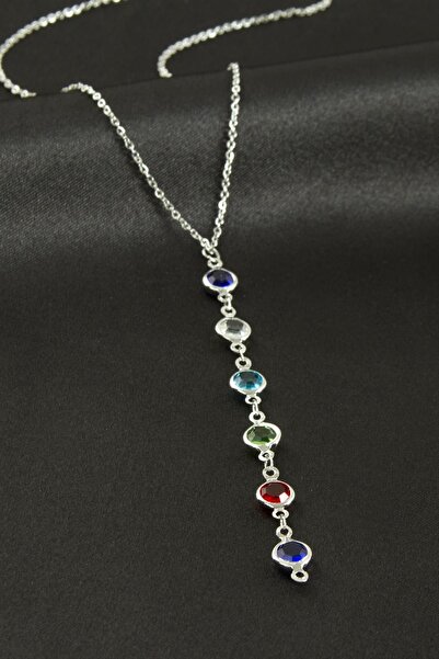 ZERO LAND قلادة من الفولاذ الكريستالي MTXDPN (161253) - لون فضي