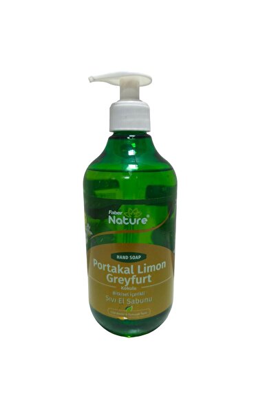 Naturex Faber Hand Soap Orange Lemon & Grapefruit - Herbal Based Liquid Hand Soap (500 ml Bottle with Valve)